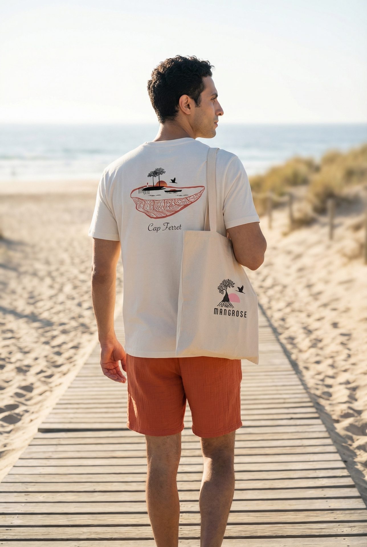 TSHIRT HUITRE ORANGE SHOOT