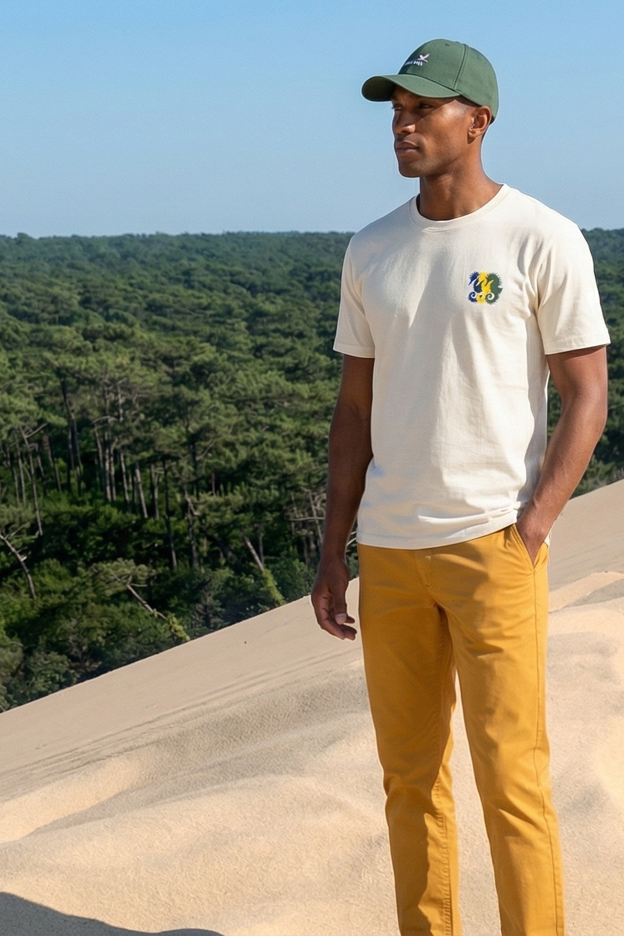 Tshirt coloris vanille trio hippo coloris vanille